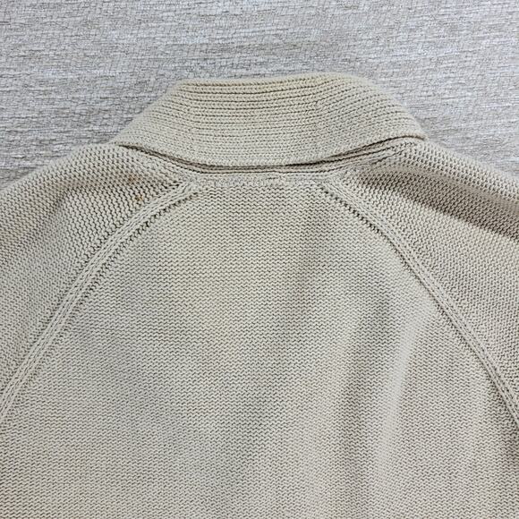 Gap Shawl Collar Cardigan Sweater Size XL Oatmeal Knit Cotton Grandpa Old Money - Picture 14 of 15